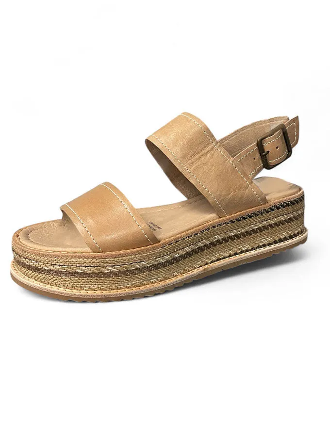 Vijay Sandals Nude Leather