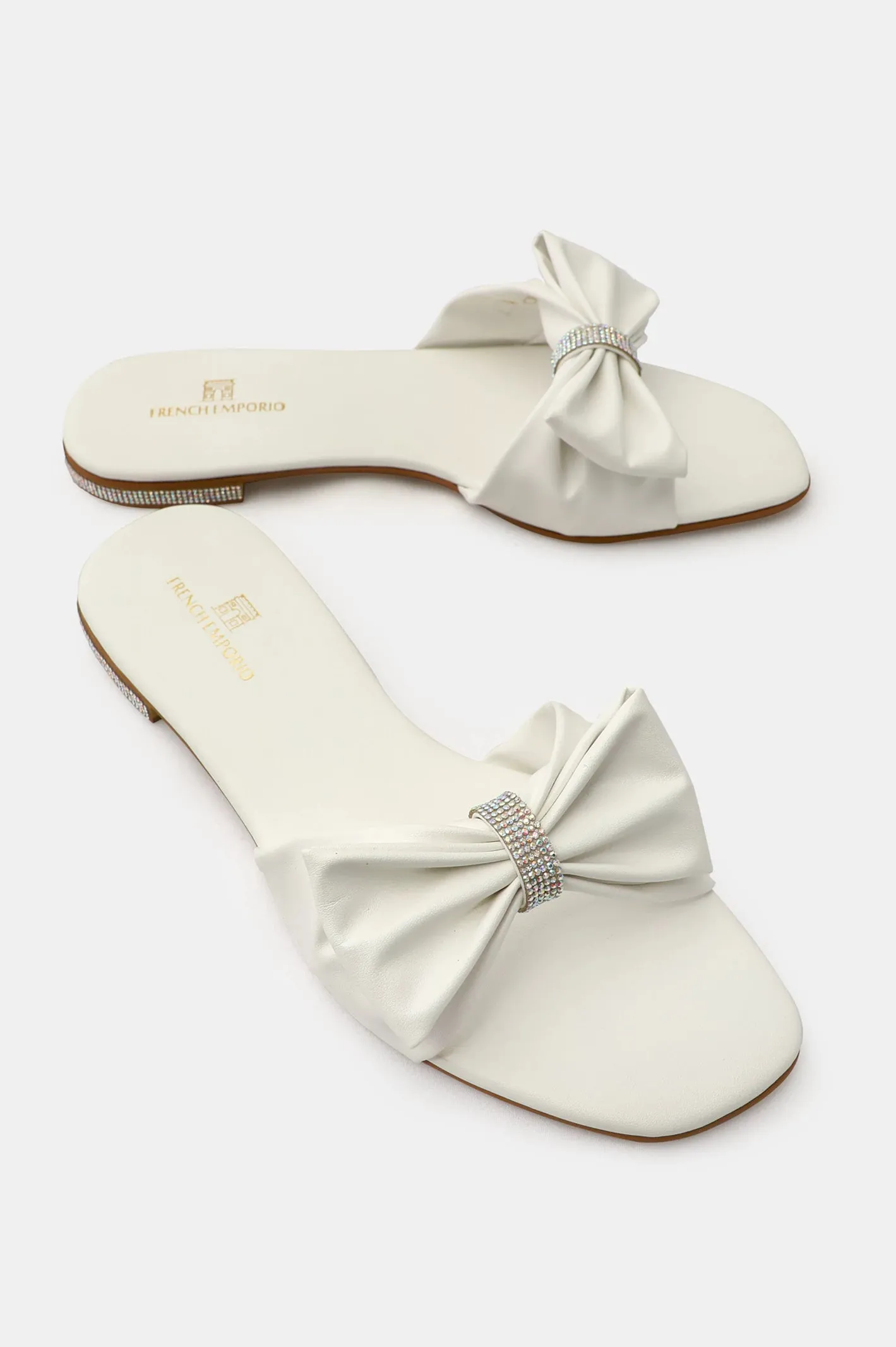 White Ladies Casual Slippers