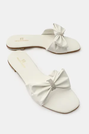 White Ladies Casual Slippers