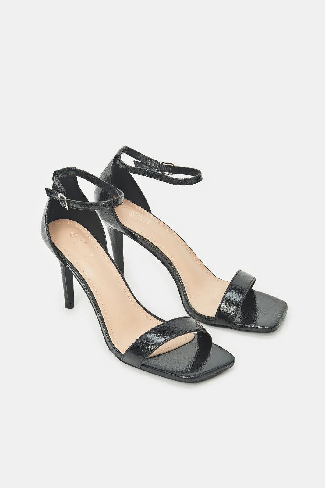 Women Black Strappy Sandal